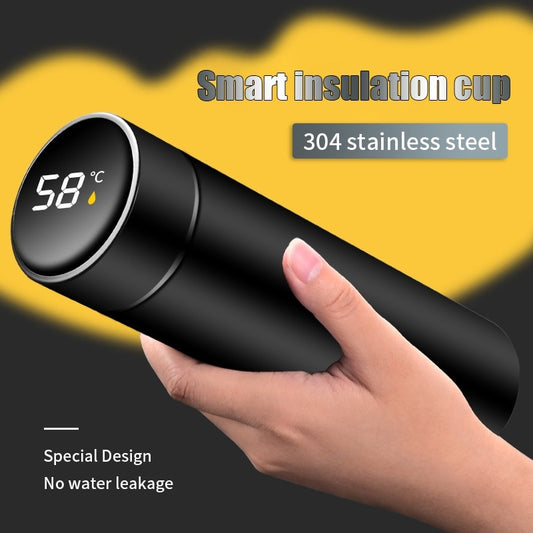 500ml Smart Water Bottle – Intelligent Stainless Steel Thermos with LED Temperature Display