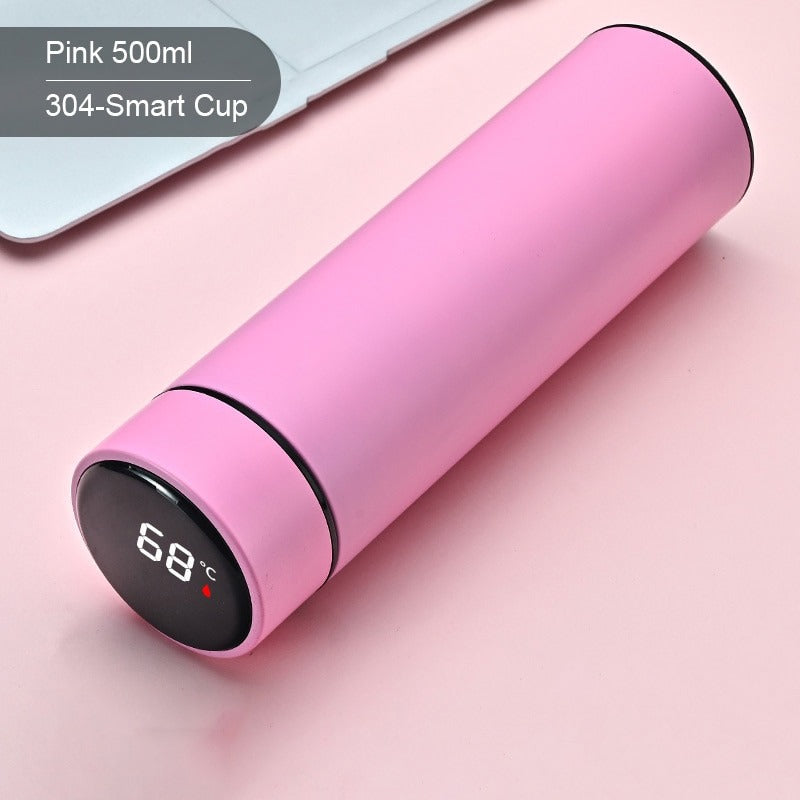 500ml Smart Water Bottle – Intelligent Stainless Steel Thermos with LED Temperature Display