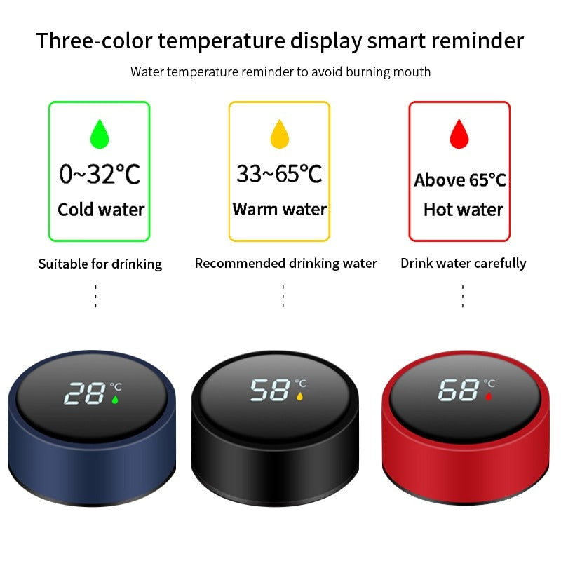 500ml Smart Water Bottle – Intelligent Stainless Steel Thermos with LED Temperature Display