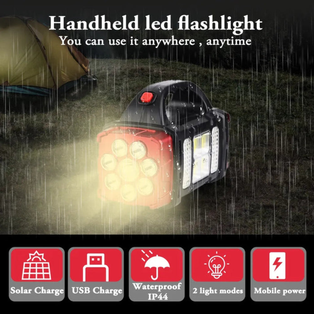 Multifunctional Portable 38W Solar Emergency Lamp with Power Bank