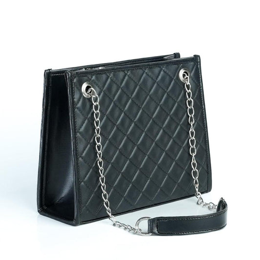 BagX - Sydney Synthetic Leather Casual Shoulder Bag, Black - MZ-202