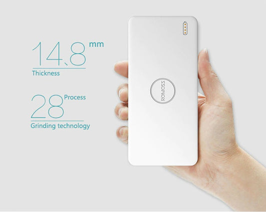 ROMOSS 10000mAh Polymos 10 Air Power Bank | Dual USB Output | Portable Charger for Phones, Tablets, and PCs