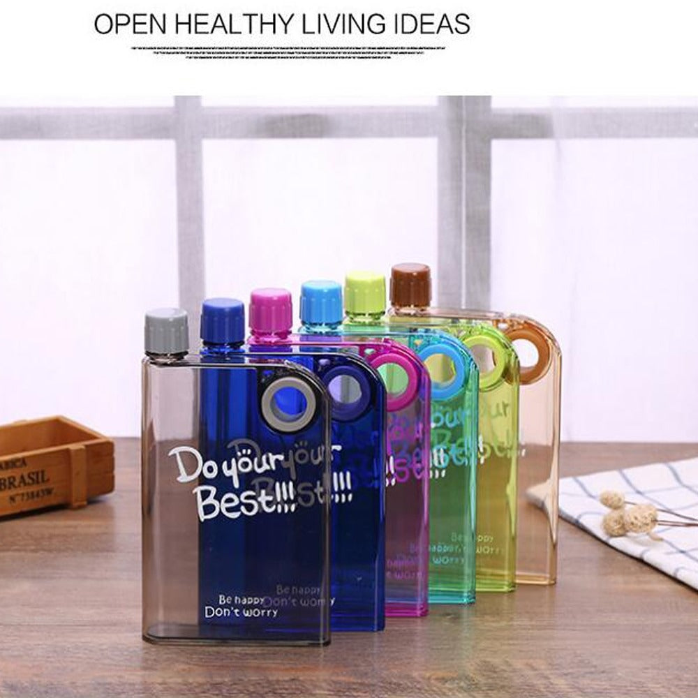 Flat A5 Ring Transparent Kettle – Outdoor Portable Water Bottle for Drink