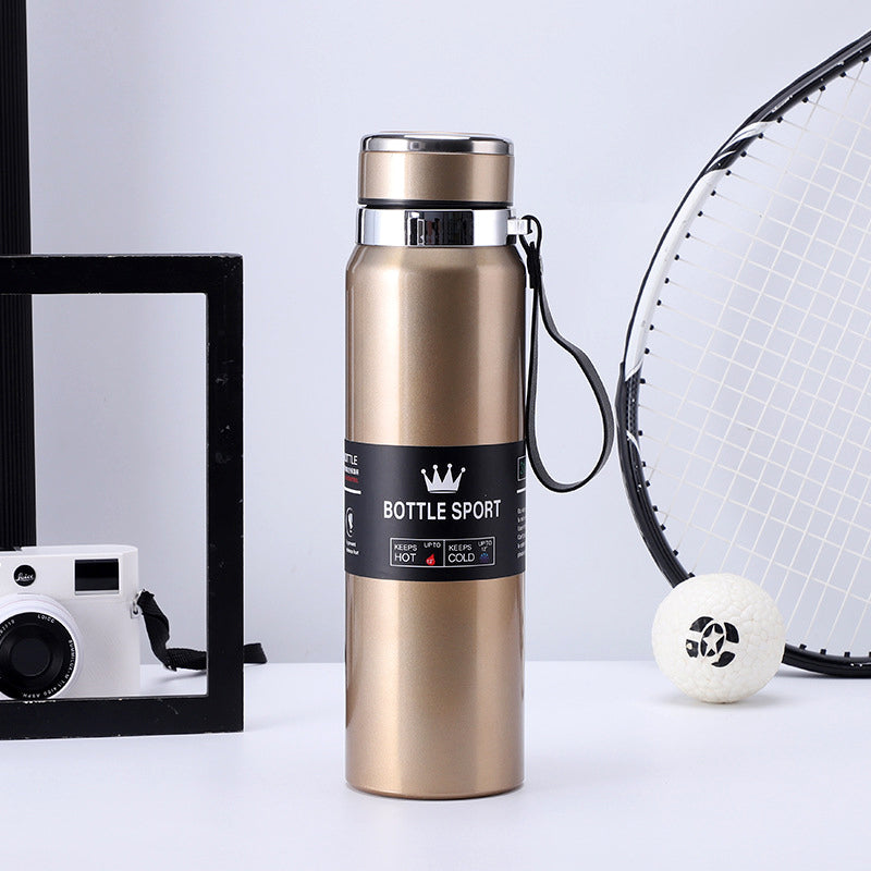 1000ml Large Capacity Stainless Steel Vacuum Flask – Hot &amp; Cold Water Bottle