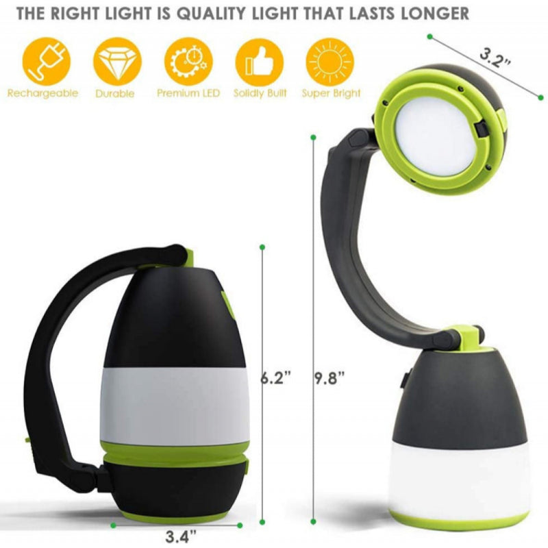 Multi-Functional Portable Rechargeable Camping Lantern – Flashlight & Power Bank